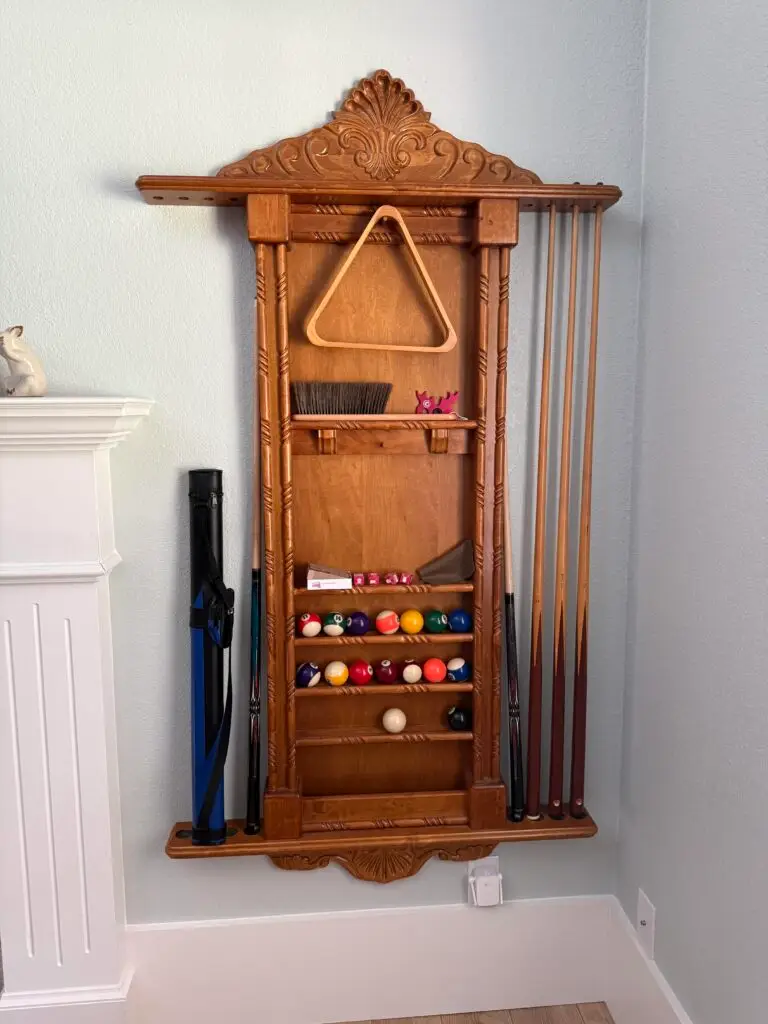 Billiards Cue Wall Rack Installation in Rockwall — billiards cue wall rack installation
