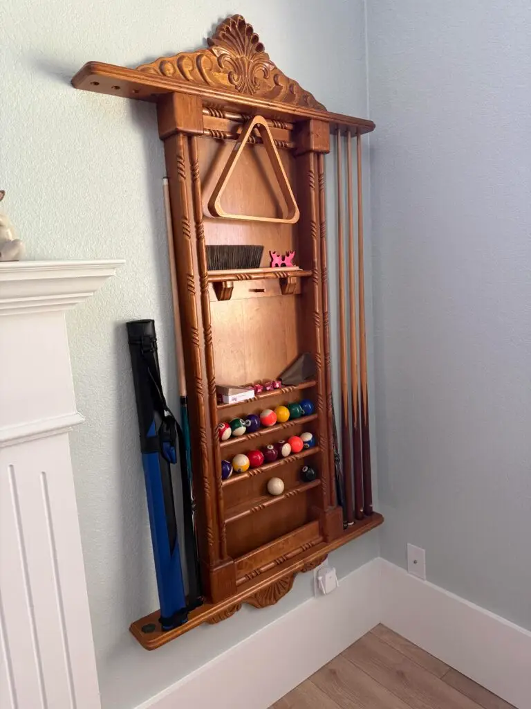 Billiards Cue Wall Rack Installation in Rockwall — cue rack installation